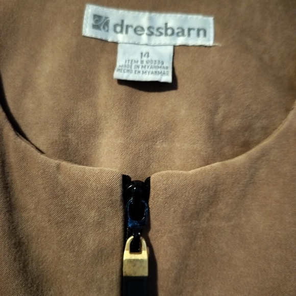 Dressbarn Tan and Black Women's Blazer - Picture 2 of 5
